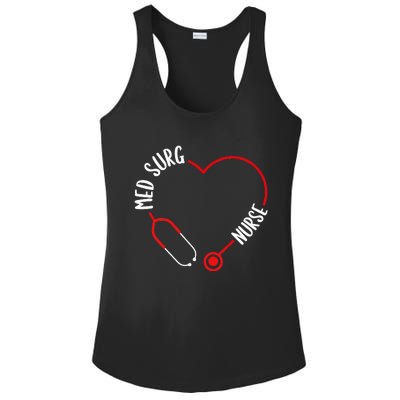 Med Surg Nurse Stethoscope Med Surg Nursing Essentials Ladies PosiCharge Competitor Racerback Tank