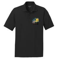 Moodeng Starry Night Van Gogh Funny Moo Eng Meme PosiCharge RacerMesh Polo