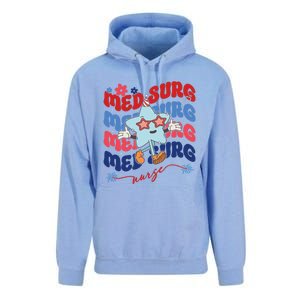 Med Surg Nurse Patriotic American 4th Of July Unisex Surf Hoodie