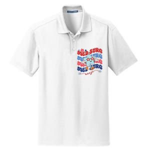 Med Surg Nurse Patriotic American 4th Of July Dry Zone Grid Polo