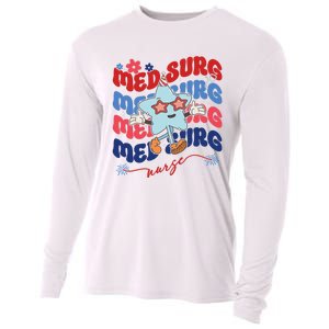 Med Surg Nurse Patriotic American 4th Of July Cooling Performance Long Sleeve Crew