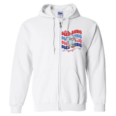 Med Surg Nurse Patriotic American 4th Of July Full Zip Hoodie