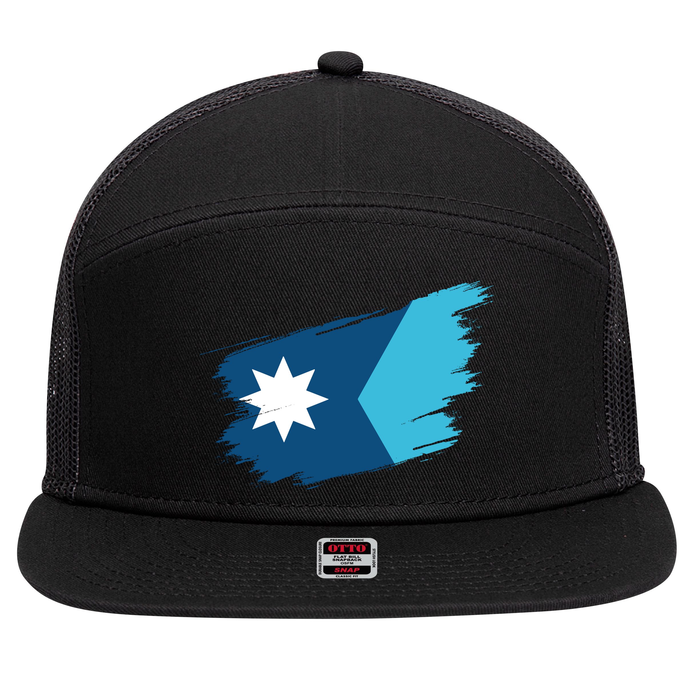 Minnesota State New Flag 2024 7 Panel Mesh Trucker Snapback Hat