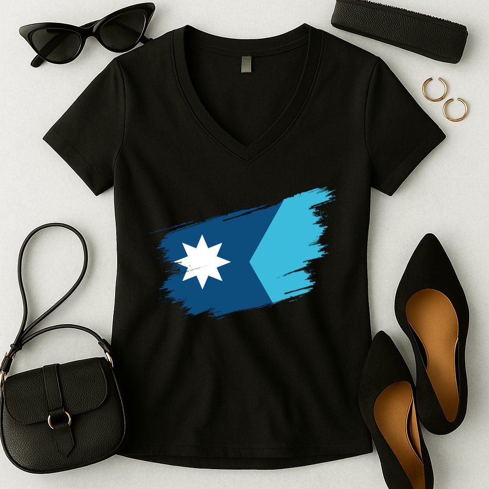 Minnesota State New Flag 2024 Women's V-Neck T-Shirt