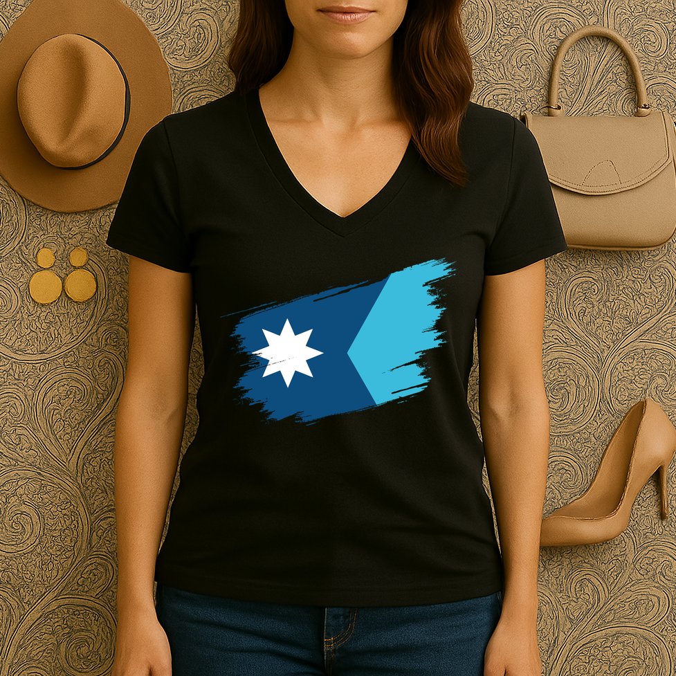 Minnesota State New Flag 2024 Women's V-Neck T-Shirt