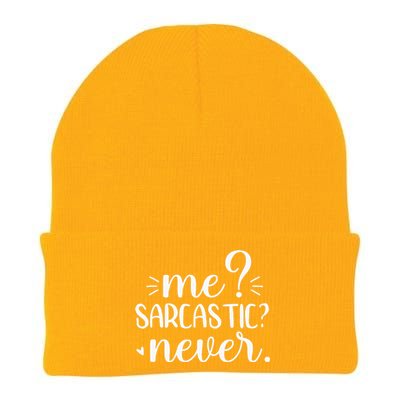 Me Sarcastic Never Funny Saying Knit Cap Winter Beanie