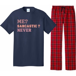 Me Sarcastic Never Funny Black Humor Adult Pajama Set