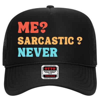 Me Sarcastic Never Funny Black Humor Adult Trucker Hat