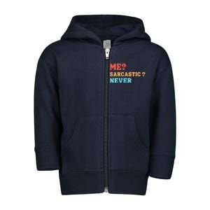 Me Sarcastic Never Funny Black Humor Adult Toddler Zip Fleece Hoodie