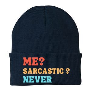 Me Sarcastic Never Funny Black Humor Adult Knit Cap Winter Beanie