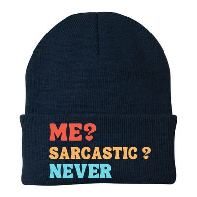 Me Sarcastic Never Funny Black Humor Adult Beanie