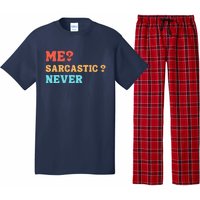 Me Sarcastic Never Funny Black Humor Adult Pajama Set