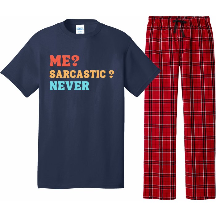 Me Sarcastic Never Funny Black Humor Adult Pajama Set