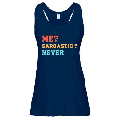 Me Sarcastic Never Funny Black Humor Adult Ladies Essential Flowy Tank