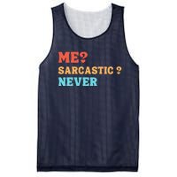 Me Sarcastic Never Funny Black Humor Adult Mesh Reversible Basketball Jersey Tank