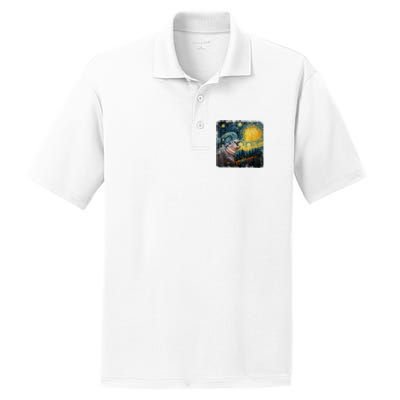 Moodeng Starry Night Van Gogh Funny Moodeng Meme PosiCharge RacerMesh Polo