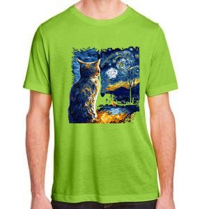 Majestic Starry Night Cat Adult ChromaSoft Performance T-Shirt