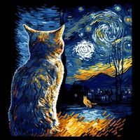 Majestic Starry Night Cat Impact Tech Backpack