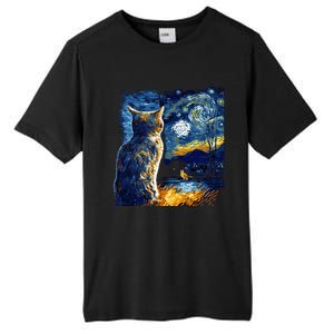 Majestic Starry Night Cat Tall Fusion ChromaSoft Performance T-Shirt