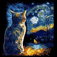 Majestic Starry Night Cat Mug