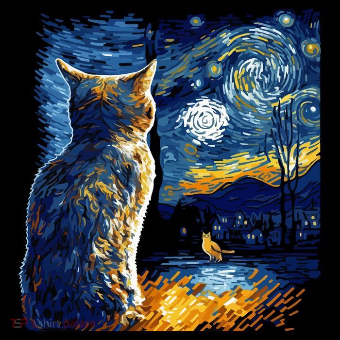 Majestic Starry Night Cat Mug