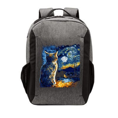 Majestic Starry Night Cat Vector Backpack