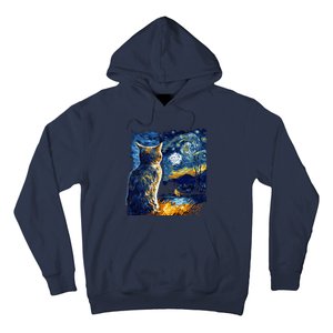 Majestic Starry Night Cat Hoodie