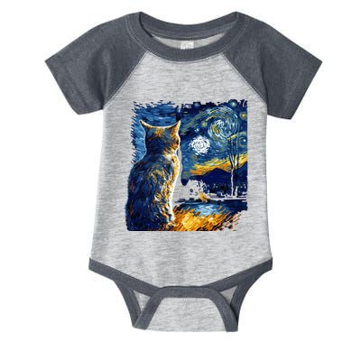 Majestic Starry Night Cat Infant Baby Jersey Bodysuit