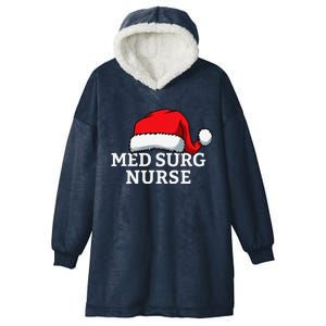 Med Surg Nurse Christmas Santa Hat Hooded Wearable Blanket