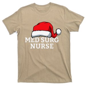 Med Surg Nurse Christmas Santa Hat T-Shirt