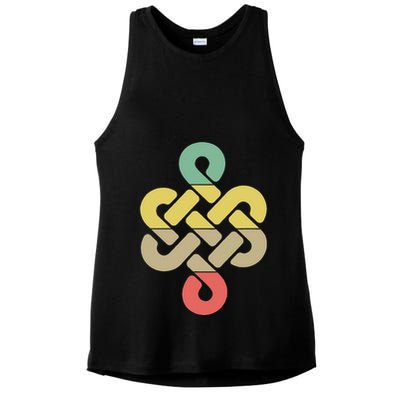 Mongolian Souvenir Of Mongolia Art Ladies PosiCharge Tri-Blend Wicking Tank