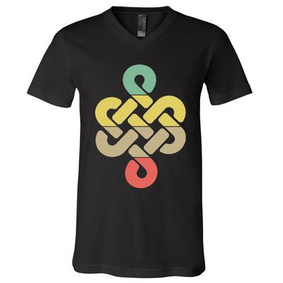 Mongolian Souvenir Of Mongolia Art V-Neck T-Shirt