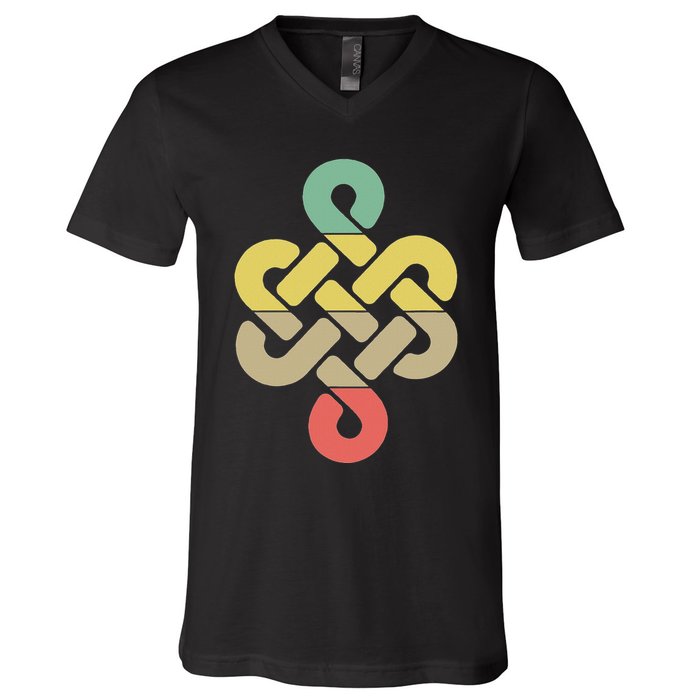 Mongolian Souvenir Of Mongolia Art V-Neck T-Shirt