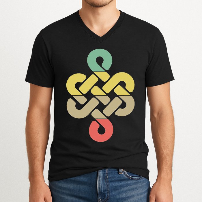 Mongolian Souvenir Of Mongolia Art V-Neck T-Shirt