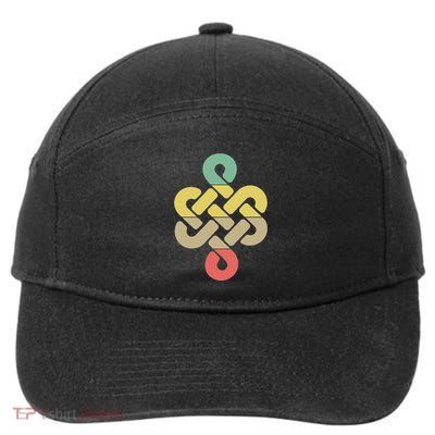 Mongolian Souvenir Of Mongolia Art 7-Panel Snapback Hat