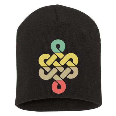 Mongolian Souvenir Of Mongolia Art Short Acrylic Beanie
