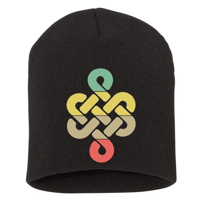 Mongolian Souvenir Of Mongolia Art Short Acrylic Beanie