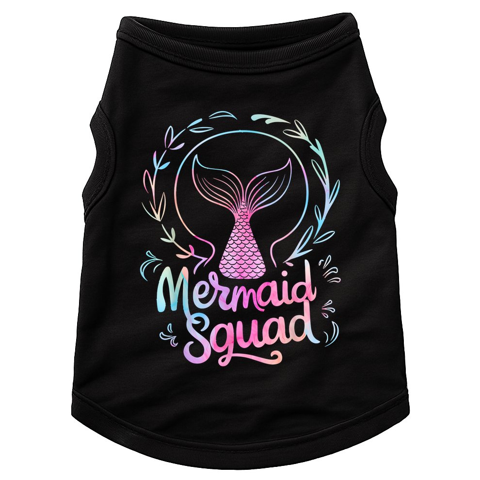 Mermaid Squad Of The Birthday Mermaid Doggie Tank