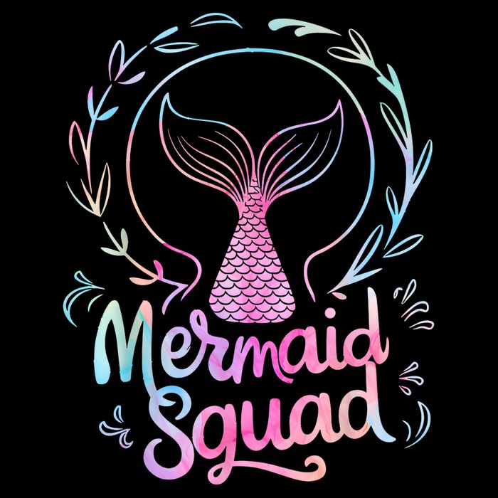 Mermaid Squad Of The Birthday Mermaid Cooling Performance Crew T-Shirt