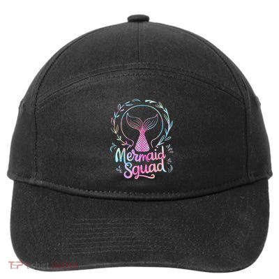 Mermaid Squad Of The Birthday Mermaid 7-Panel Snapback Hat