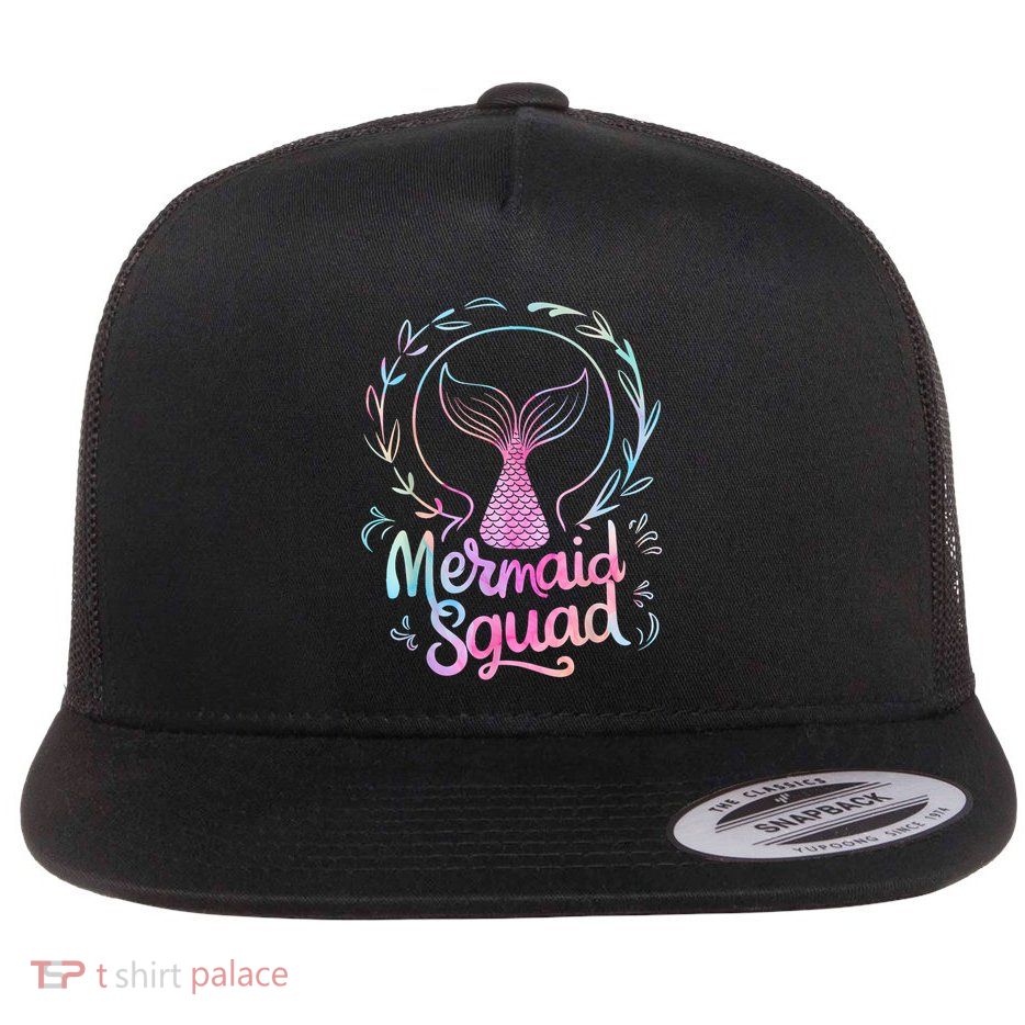 Mermaid Squad Of The Birthday Mermaid Flatbill Hat