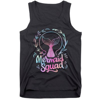 Mermaid Squad Of The Birthday Mermaid Tank Top