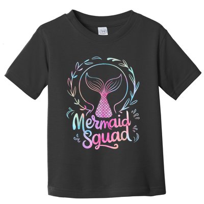 Mermaid Squad Of The Birthday Mermaid Toddler T-Shirt