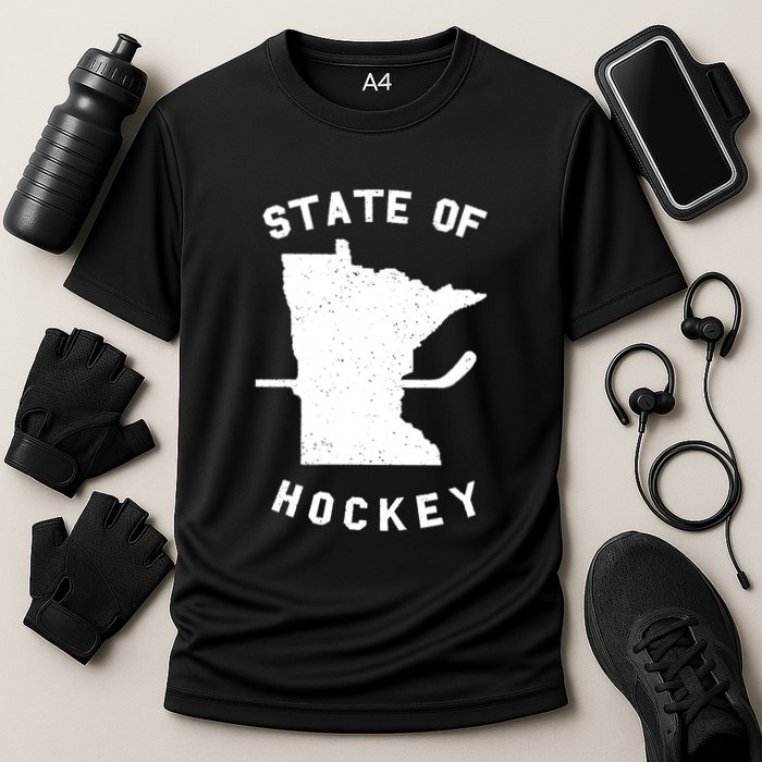 Minnesota State Of Hockey Cooling Performance Crew T-Shirt