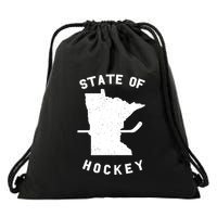 Minnesota State Of Hockey Drawstring Bag