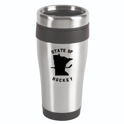 Minnesota State Of Hockey 16oz Travel Tumbler