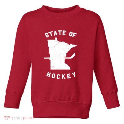 Minnesota State Of Hockey Toddler Sweatshirt