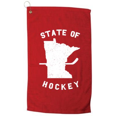 Minnesota State Of Hockey Golf Towel
