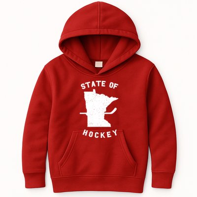Minnesota State Of Hockey Kids Hoodie