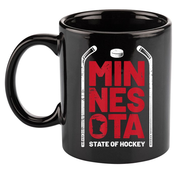 Minnesota State Of Hockey Mn State Map 11oz C Handle Ceramic Mug